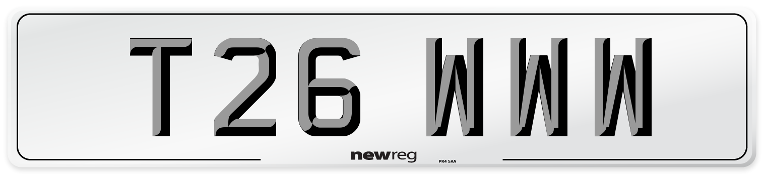 T26 WWW Number Plate from New Reg